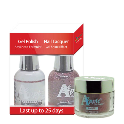 Apple 3in1 Dipping Powder + Gel Polish + Nail Lacquer, 440, Mistletoe, 2oz