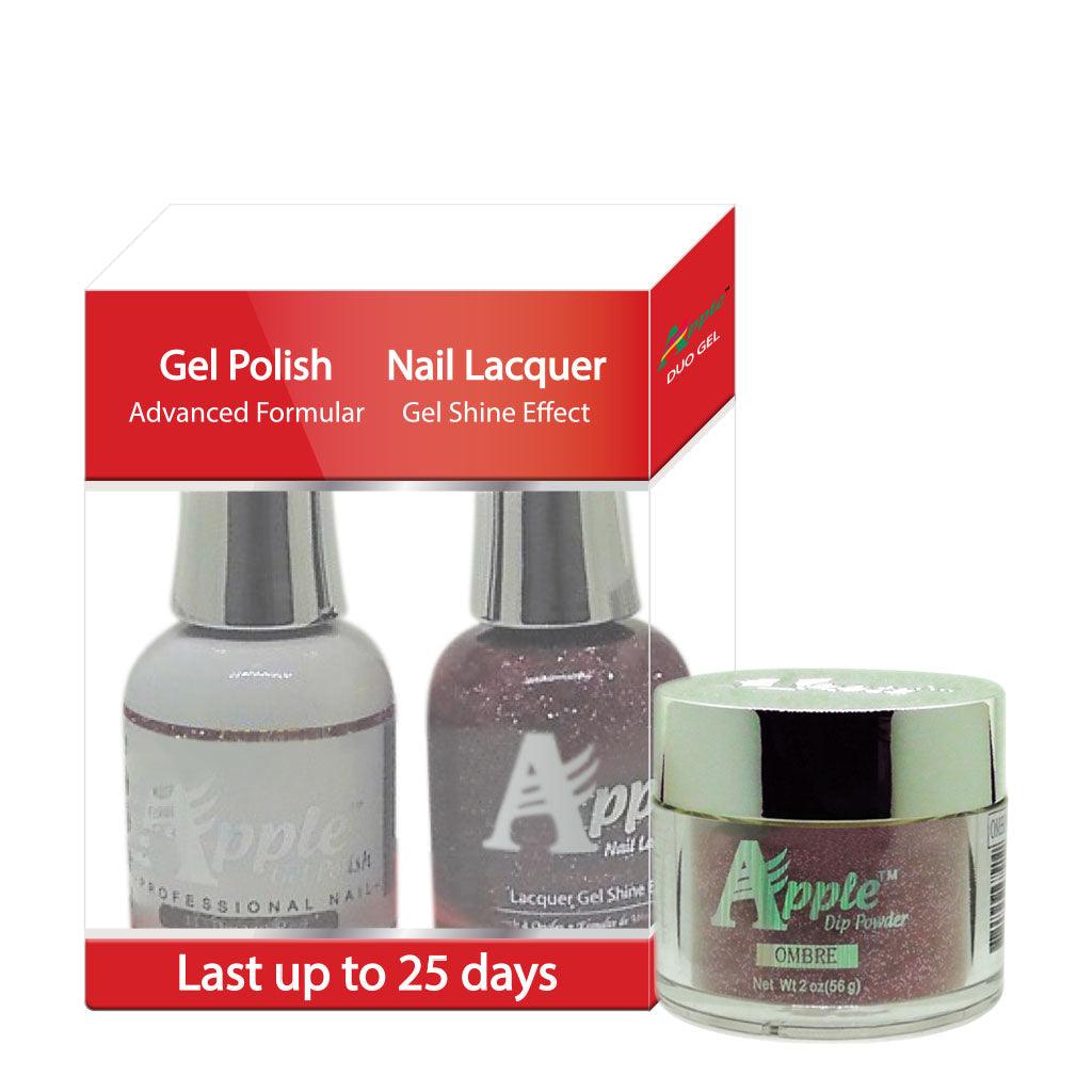 Apple 3in1 Dipping Powder + Gel Polish + Nail Lacquer, 443, Diva On Red, 2oz