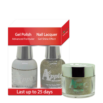 Apple 3in1 Dipping Powder + Gel Polish + Nail Lacquer, 447, Cream Filled Ballet, 2oz