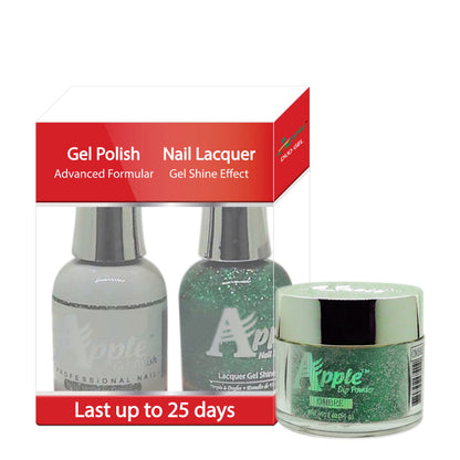 Apple 3in1 Dipping Powder + Gel Polish + Nail Lacquer, 450, Holiday Cream, 2oz