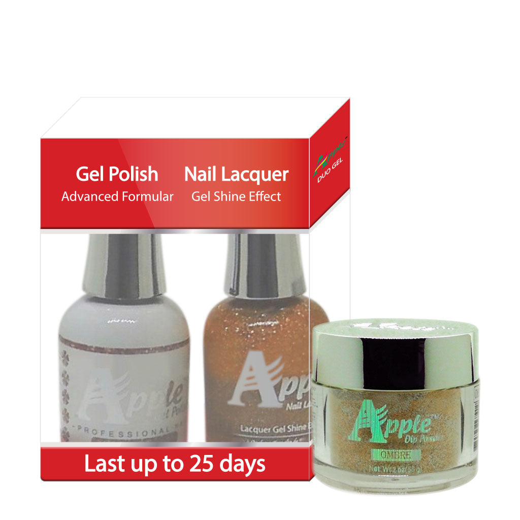 Apple 3in1 Dipping Powder + Gel Polish + Nail Lacquer, 465, Carrot Passion, 2oz