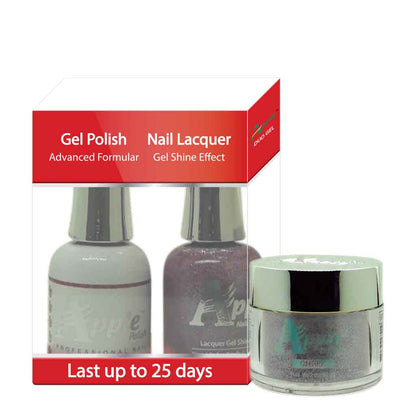 Apple 3in1 Dipping Powder + Gel Polish + Nail Lacquer, 471, Revel, 2oz