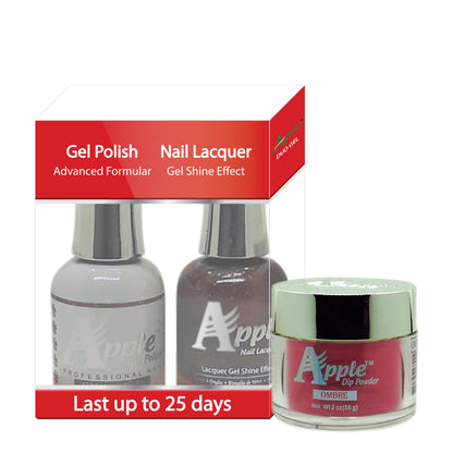 Apple 3in1 Dipping Powder + Gel Polish + Nail Lacquer, 472, Love In The Air, 2oz