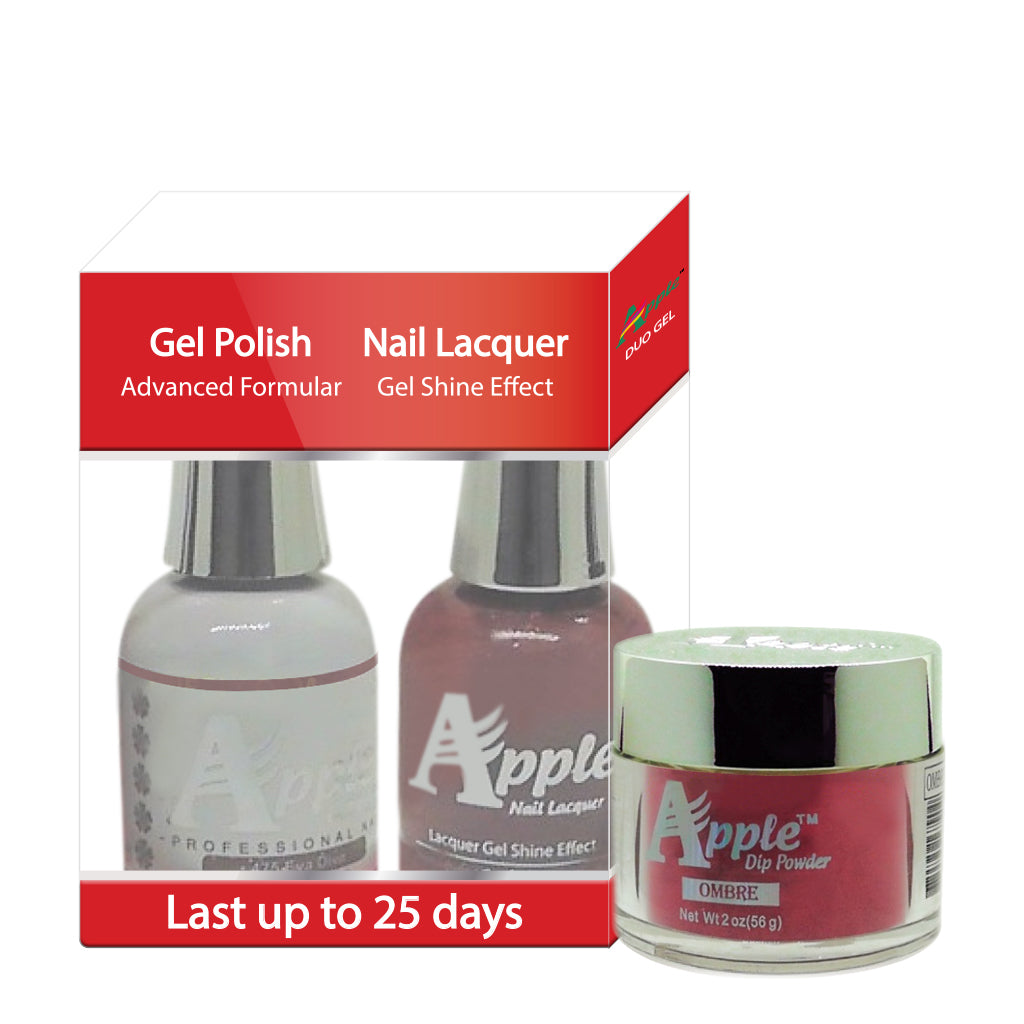 Apple 3in1 Dipping Powder + Gel Polish + Nail Lacquer, 475, Eva Diva, 2oz