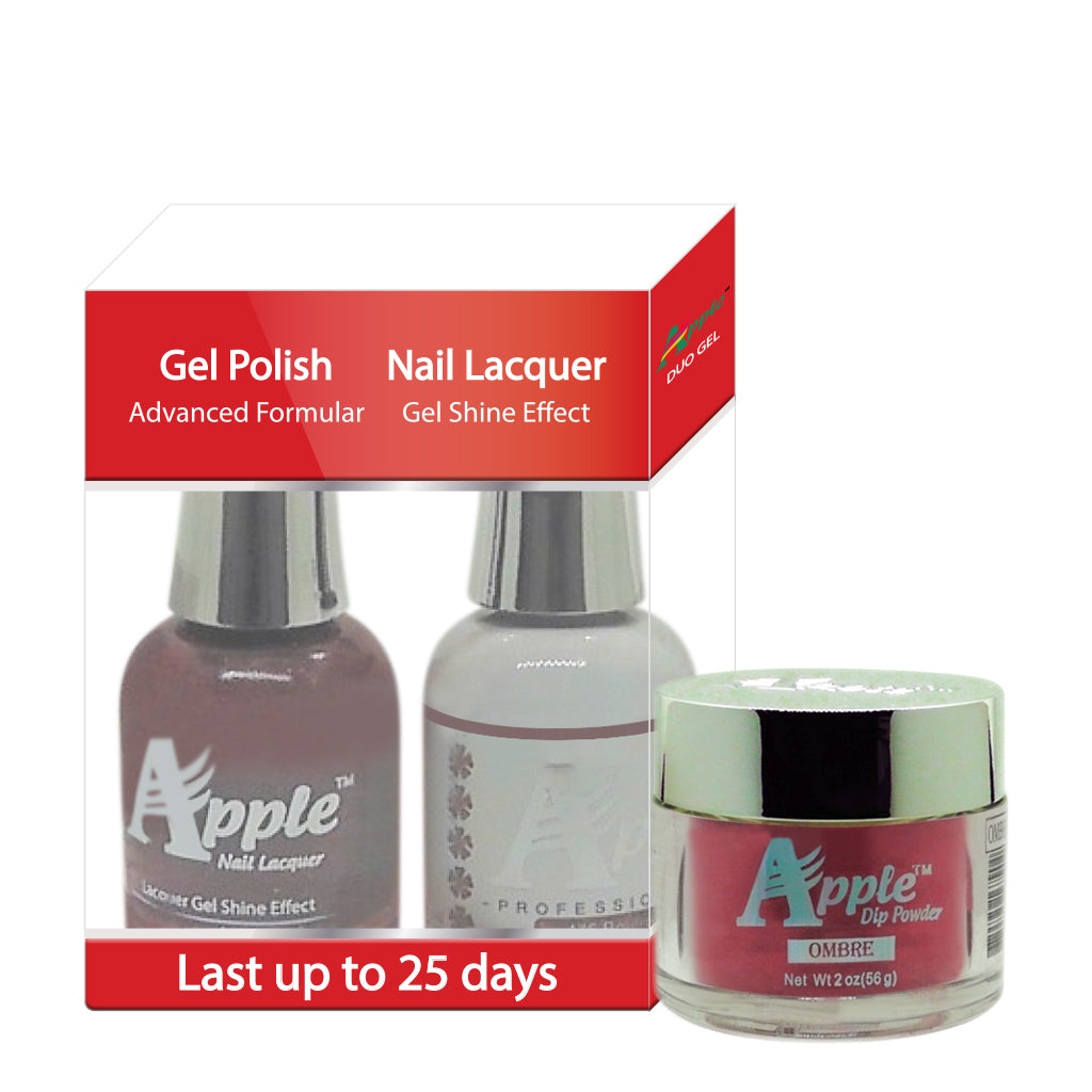 Apple 3in1 Dipping Powder + Gel Polish + Nail Lacquer, 476, Bolero Scene, 2oz