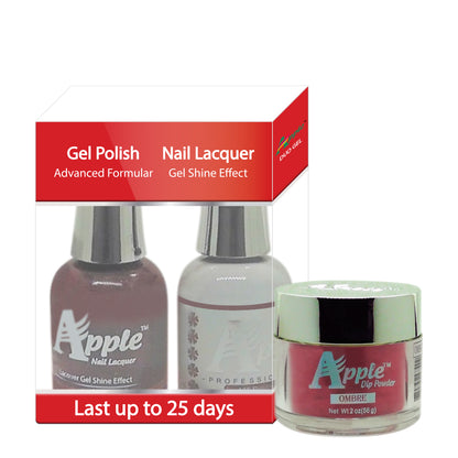 Apple 3in1 Dipping Powder + Gel Polish + Nail Lacquer, 476, Bolero Scene, 2oz