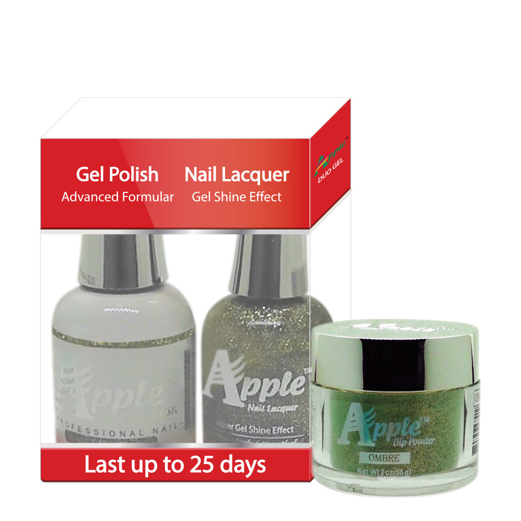 Apple 3in1 Dipping Powder + Gel Polish + Nail Lacquer, 484, A Mile Stone, 2oz