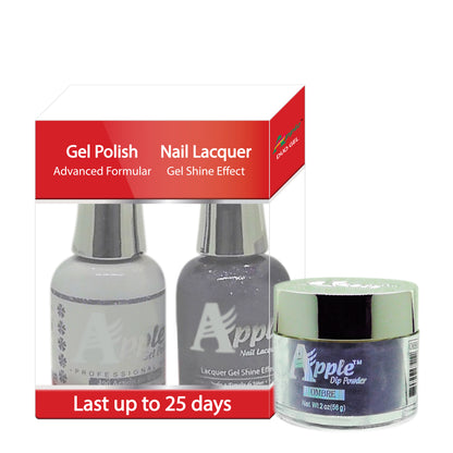 Apple 3in1 Dipping Powder + Gel Polish + Nail Lacquer, 490, Action On Sight, 2oz