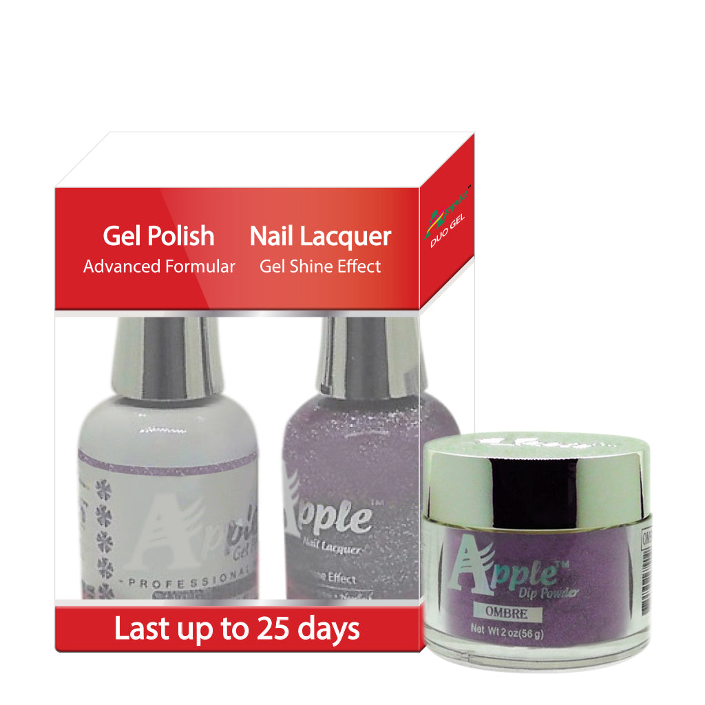 Apple 3in1 Dipping Powder + Gel Polish + Nail Lacquer, 491, Gazing Fever, 2oz