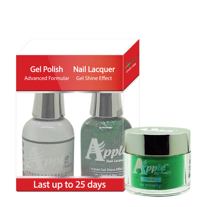 Apple 3in1 Dipping Powder + Gel Polish + Nail Lacquer, 500, Matcha Max, 2oz