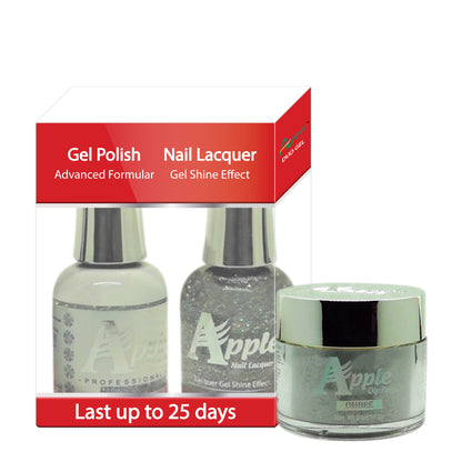 Apple 3in1 Dipping Powder + Gel Polish + Nail Lacquer, 519, Illuminated Spark, 2oz