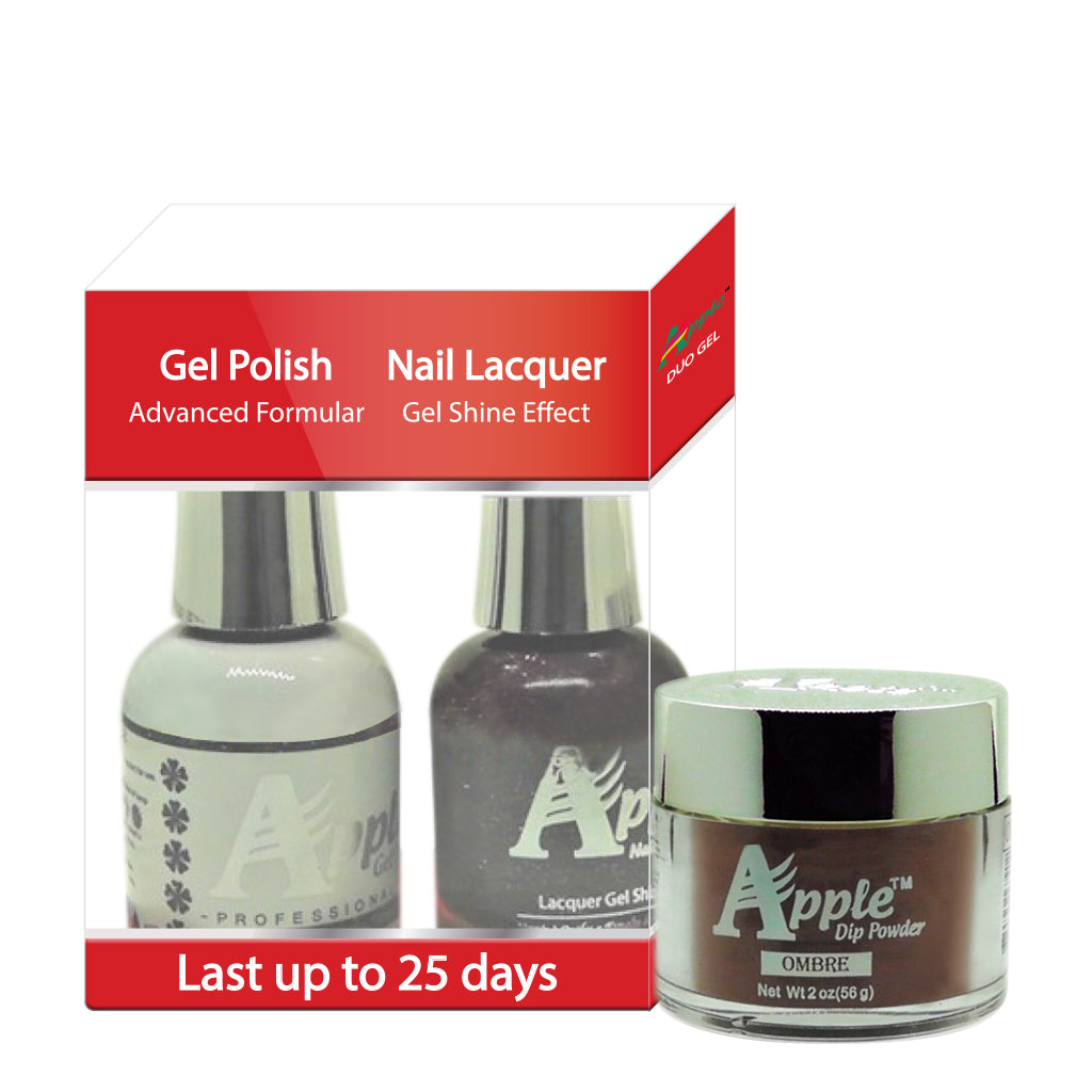 Apple 3in1 Dipping Powder + Gel Polish + Nail Lacquer, 520, Proudly Stand, 2oz