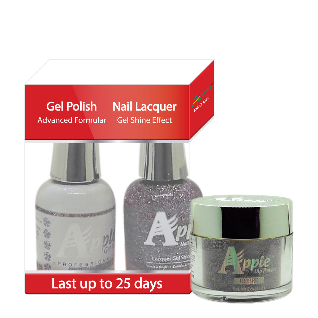 Apple 3in1 Dipping Powder + Gel Polish + Nail Lacquer, 542, Marquize Spot, 2oz