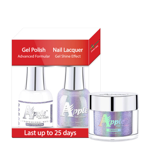 Apple 3in1 Dipping Powder + Gel Polish + Nail Lacquer, 5G Collection, 402, Christmas Snow KK0920