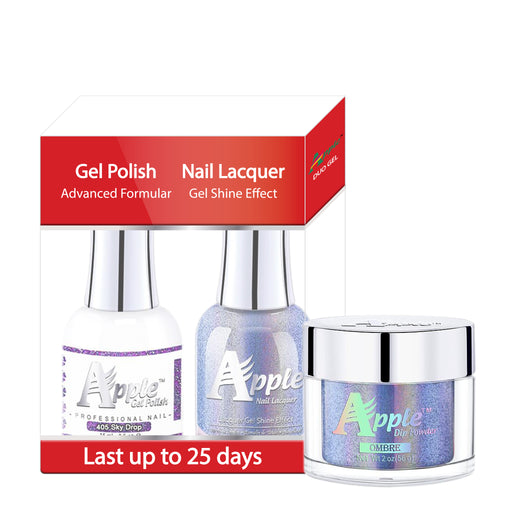 Apple 3in1 Dipping Powder + Gel Polish + Nail Lacquer, 5G Collection, 405, Sky Drop KK0920
