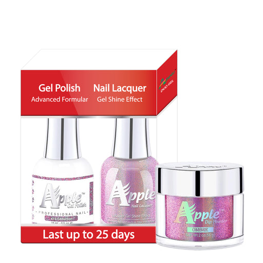 Apple 3in1 Dipping Powder + Gel Polish + Nail Lacquer, 5G Collection, 419, Seduction KK0920