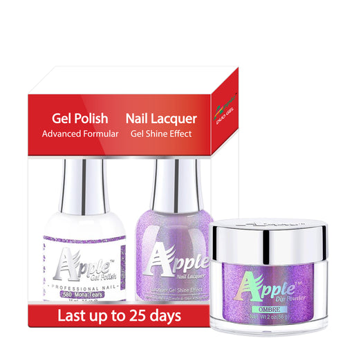 Apple 3in1 Dipping Powder + Gel Polish + Nail Lacquer, 5G Collection, 580, Mona Tears KK0920
