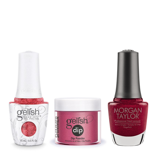 Gelish 3in1 Dipping Powder + Gel Polish + Nail Lacquer, Best Dressed, 033