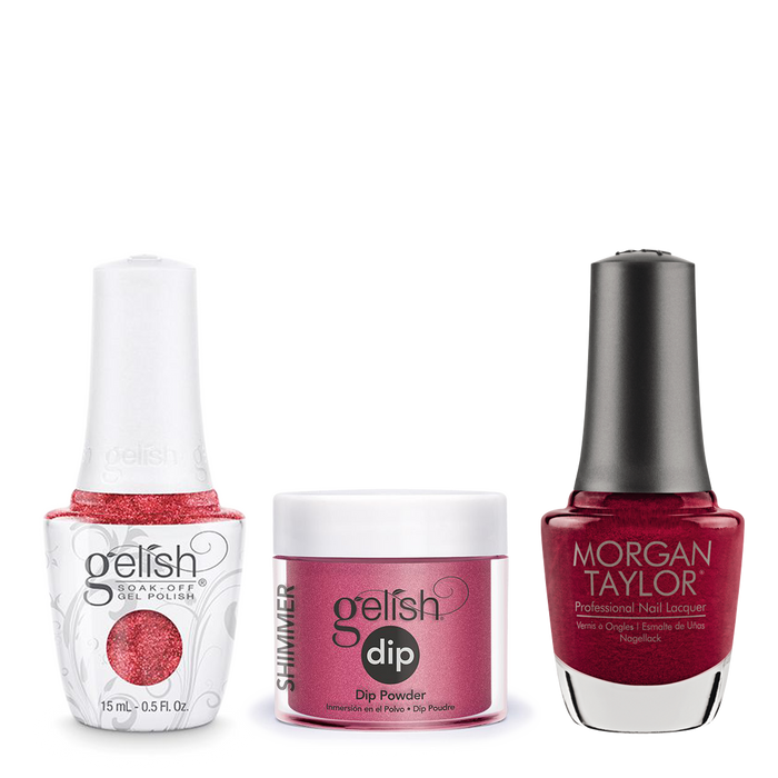Gelish 3in1 Dipping Powder + Gel Polish + Nail Lacquer, Best Dressed, 033