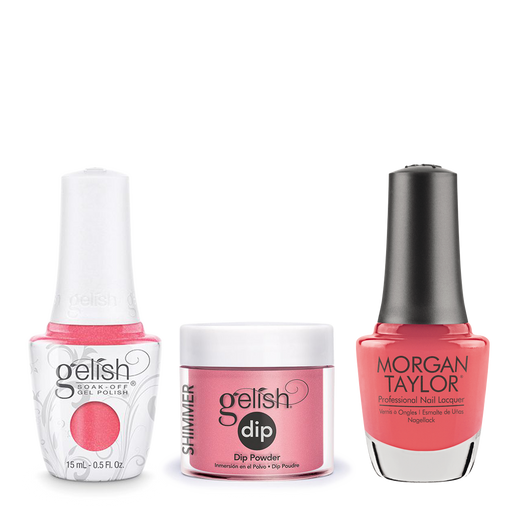 Gelish 3in1 Dipping Powder + Gel Polish + Nail Lacquer, Cancan We Dance, 176