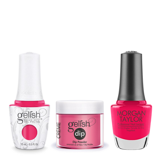 Gelish 3in1 Dipping Powder + Gel Polish + Nail Lacquer, Don't Pansy Around, 202