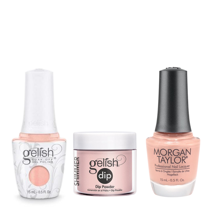 Gelish 3in1 Dipping Powder + Gel Polish + Nail Lacquer, Forever Beauty, 813