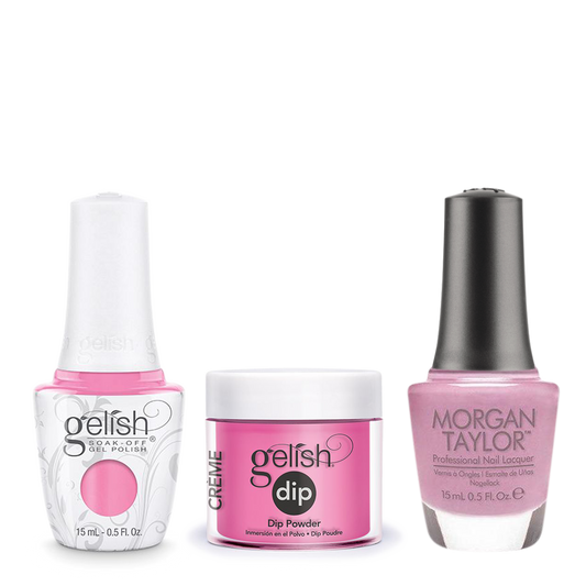 Gelish 3in1 Dipping Powder + Gel Polish + Nail Lacquer, Go Girl, 858