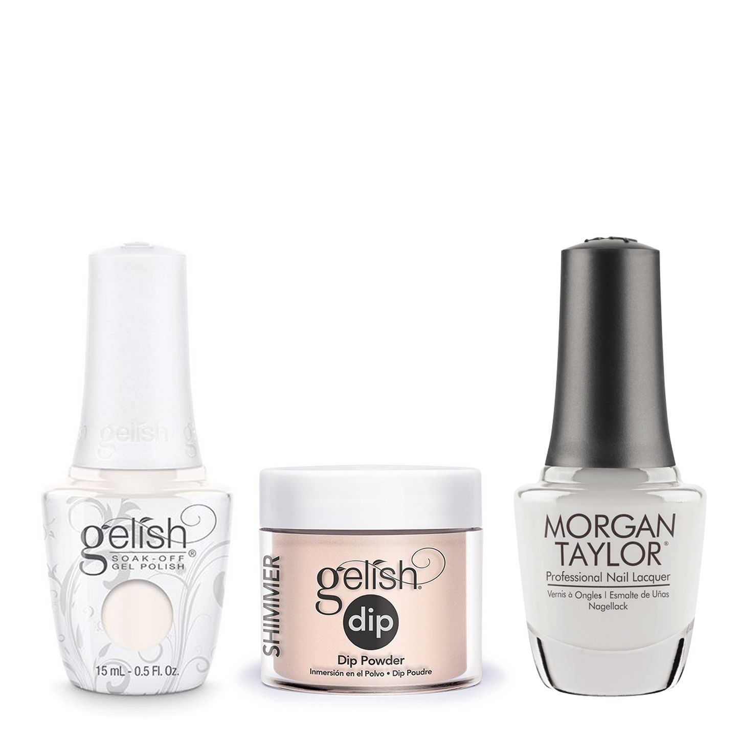 Gelish 3in1 Dipping Powder + Gel Polish + Nail Lacquer, Heaven Sent, 001