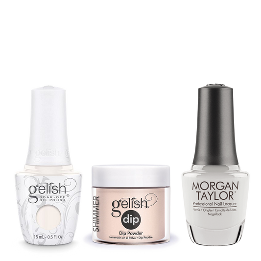 Gelish 3in1 Dipping Powder + Gel Polish + Nail Lacquer, Heaven Sent, 001