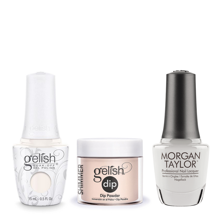 Gelish 3in1 Dipping Powder + Gel Polish + Nail Lacquer, Heaven Sent, 001