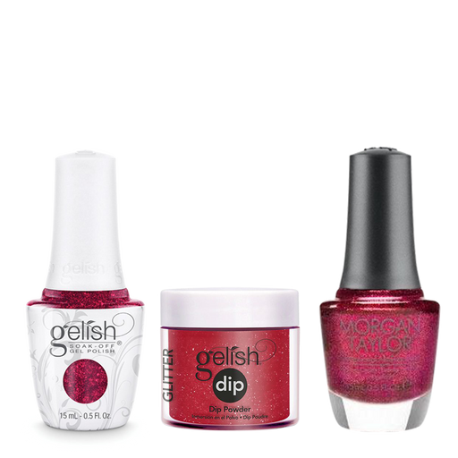Gelish 3in1 Dipping Powder + Gel Polish + Nail Lacquer, High Voltage, 852
