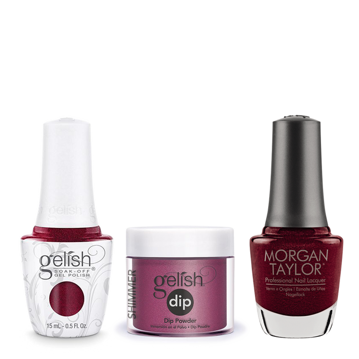 Gelish 3in1 Dipping Powder + Gel Polish + Nail Lacquer, I'm So Hot, 190