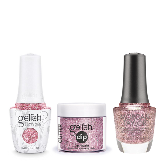 Gelish 3in1 Dipping Powder + Gel Polish + Nail Lacquer, June Bride, 835