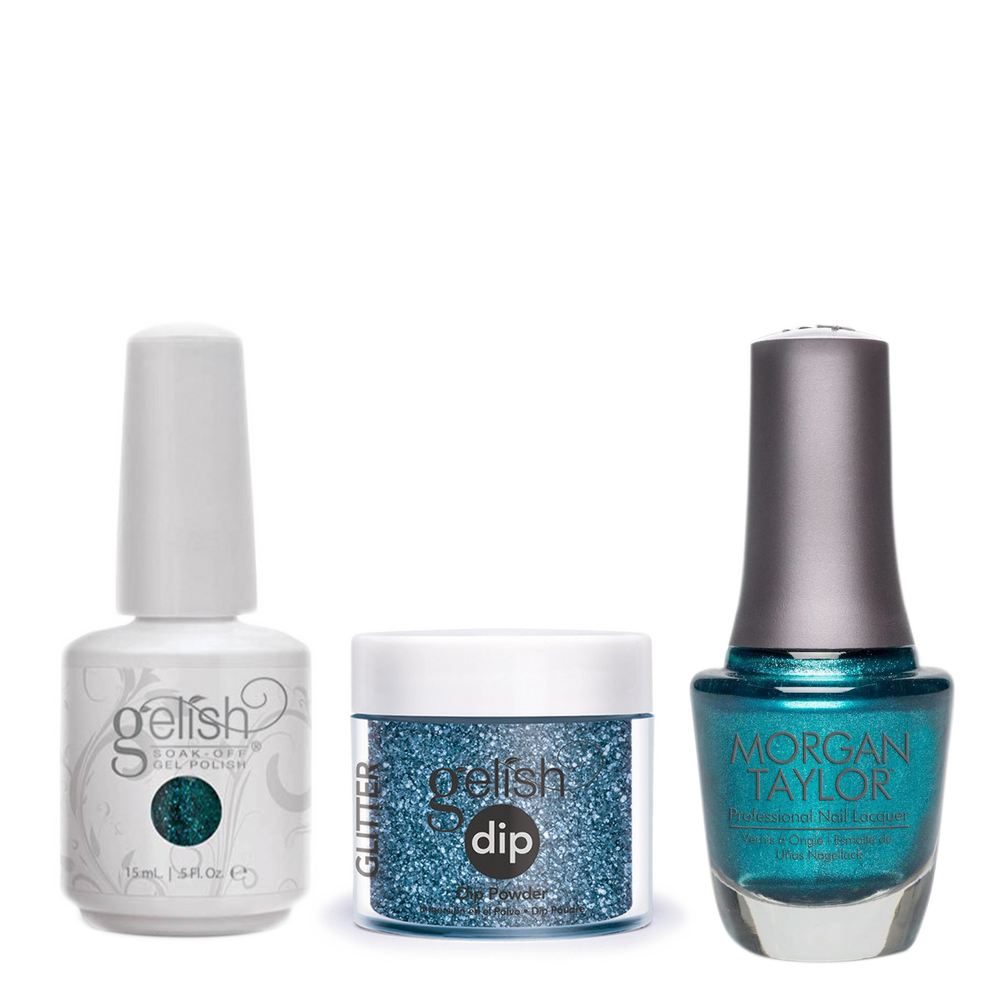 Gelish 3in1 Dipping Powder + Gel Polish + Nail Lacquer, Kisses Under The Mistletoe, 902