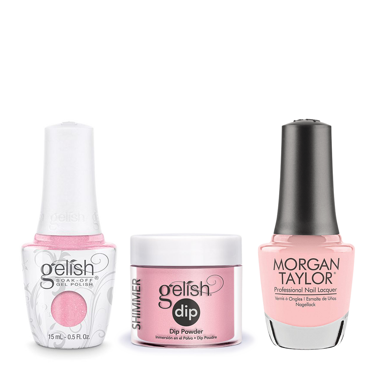 Gelish 3in1 Dipping Powder + Gel Polish + Nail Lacquer, Light Elegant, 815