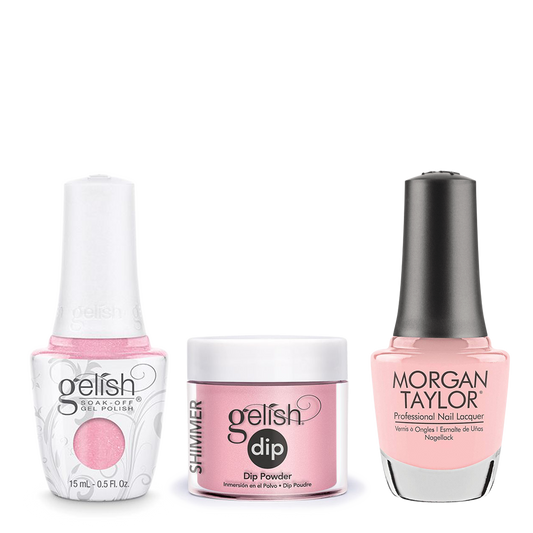 Gelish 3in1 Dipping Powder + Gel Polish + Nail Lacquer, Light Elegant, 815