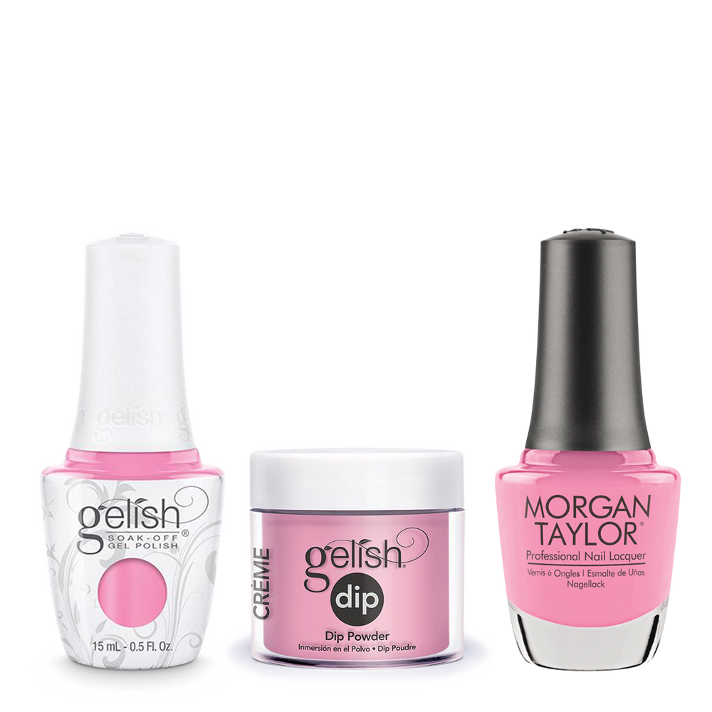 Gelish 3in1 Dipping Powder + Gel Polish + Nail Lacquer, Look At You Pink-Achu, 178