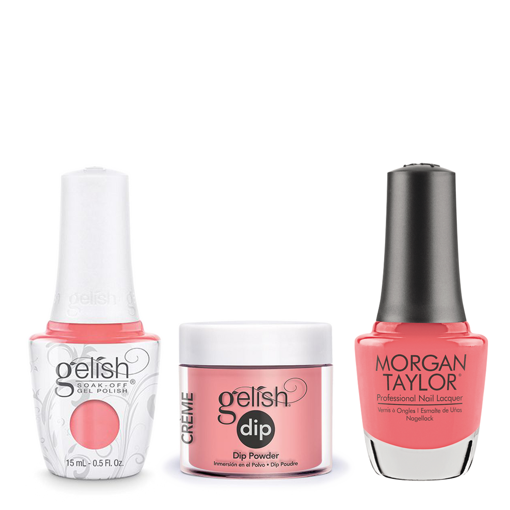 Gelish 3in1 Dipping Powder + Gel Polish + Nail Lacquer, Manga Round With Me, 182
