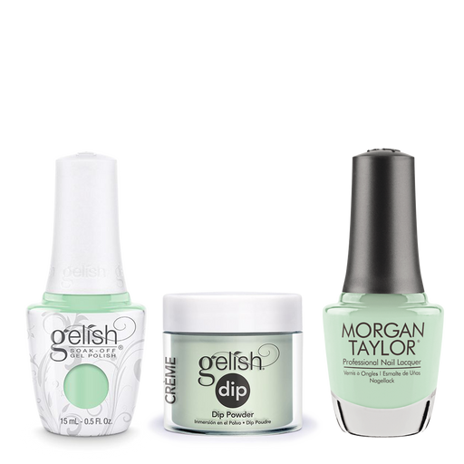 Gelish 3in1 Dipping Powder + Gel Polish + Nail Lacquer, Mint Chocolate Chip, 085