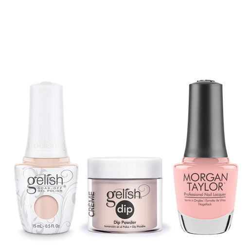 Gelish 3in1 Dipping Powder + Gel Polish + Nail Lacquer, Prim Rose And Proper, 203