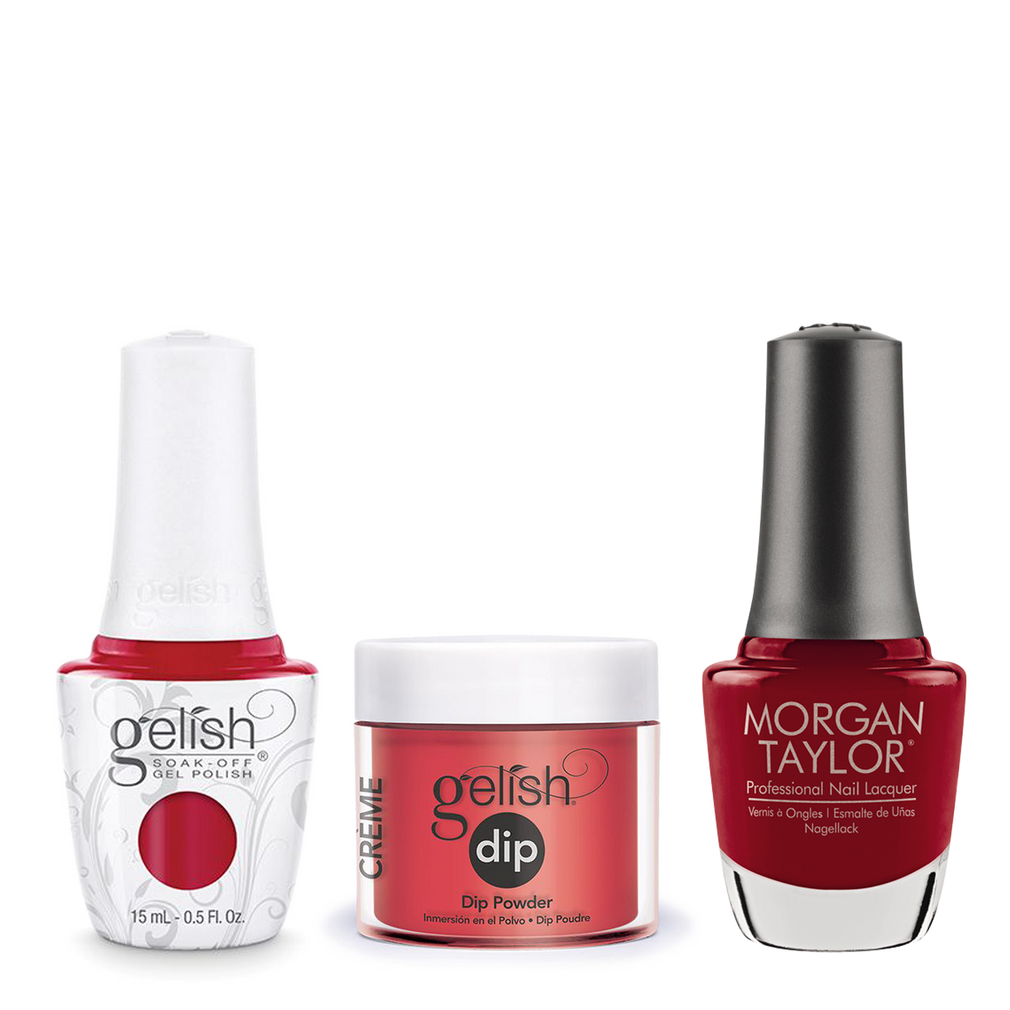 Gelish 3in1 Dipping Powder + Gel Polish + Nail Lacquer, Scandalous, 144