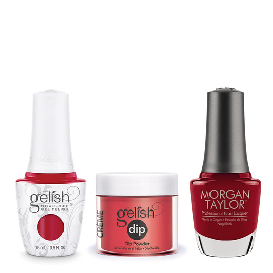 Gelish 3in1 Dipping Powder + Gel Polish + Nail Lacquer, Scandalous, 144