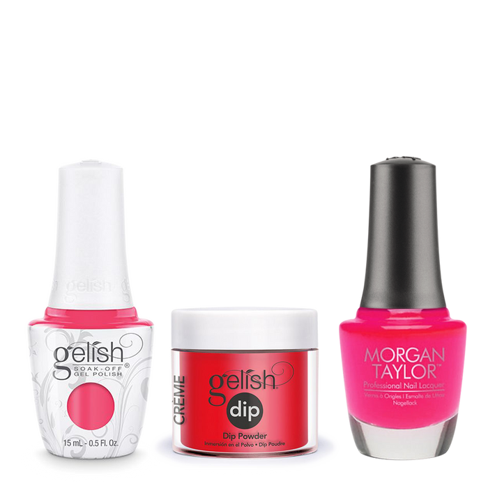 Gelish 3in1 Dipping Powder + Gel Polish + Nail Lacquer, Shake It Till You Samba, 895