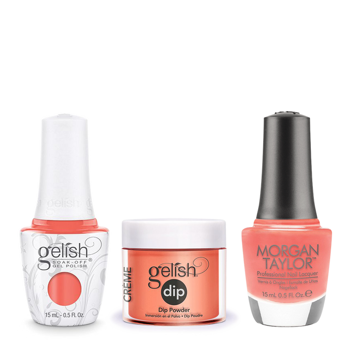 Gelish 3in1 Dipping Powder + Gel Polish + Nail Lacquer, Sweet Morning Dew, 885