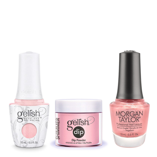 Gelish 3in1 Dipping Powder + Gel Polish + Nail Lacquer, Taffeta, 840