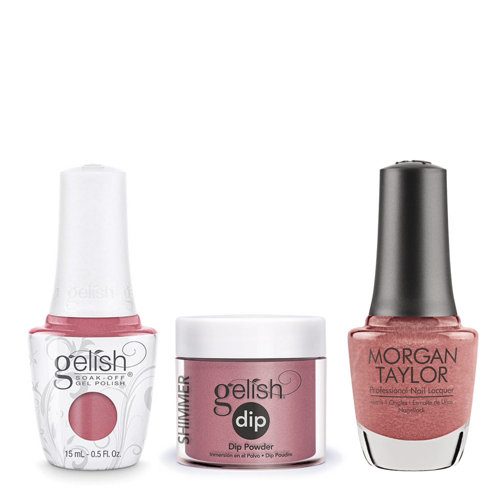 Gelish 3in1 Dipping Powder + Gel Polish + Nail Lacquer, Tex'as Me Later, 186