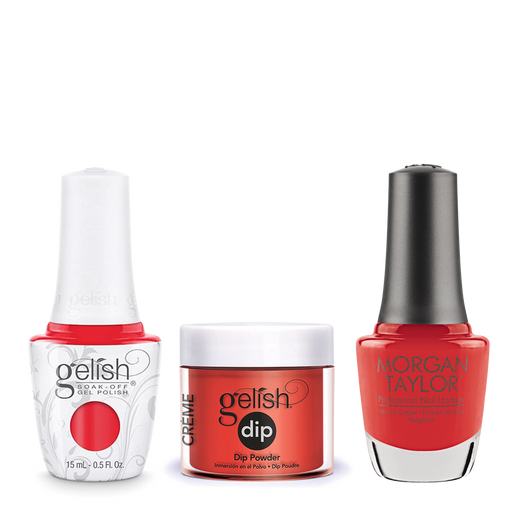 Gelish 3in1 Dipping Powder + Gel Polish + Nail Lacquer, Tiger Blossom, 821
