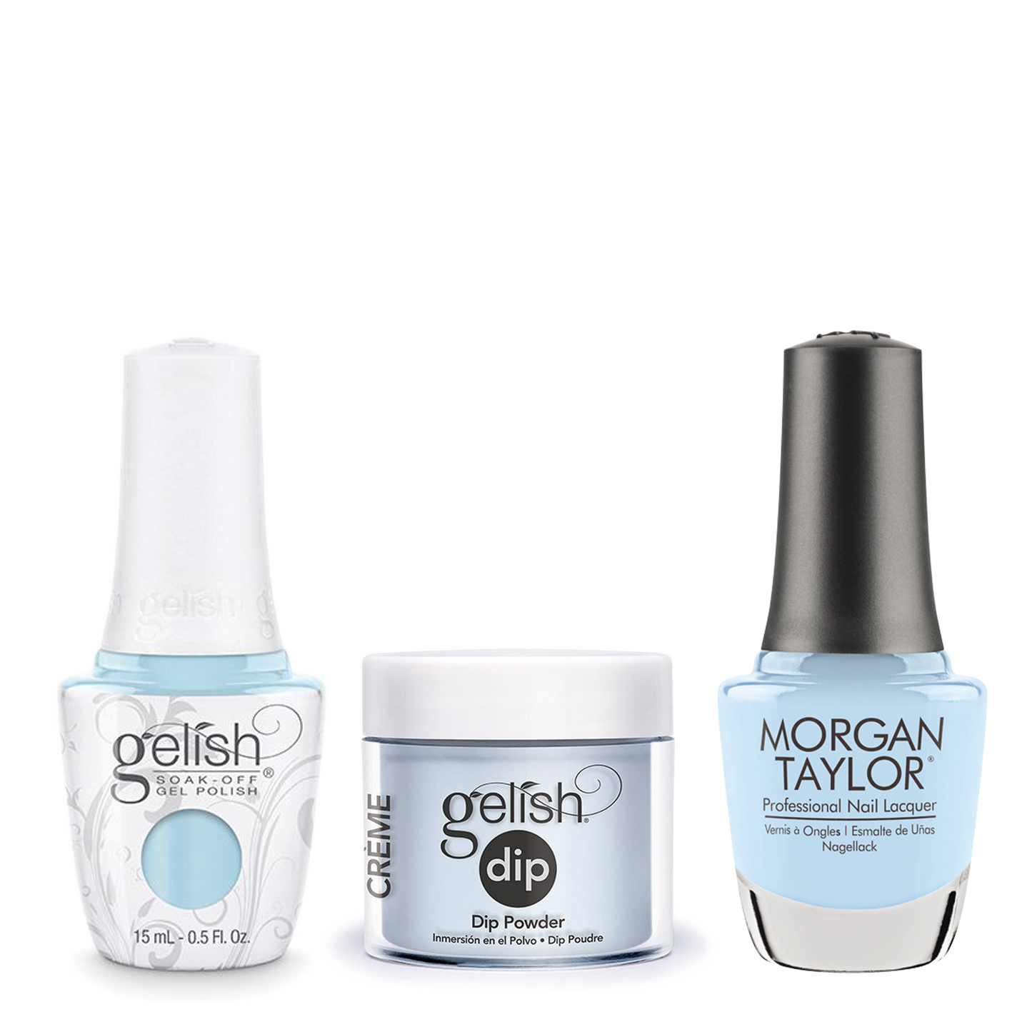 Gelish 3in1 Dipping Powder + Gel Polish + Nail Lacquer, Water Baby, 092