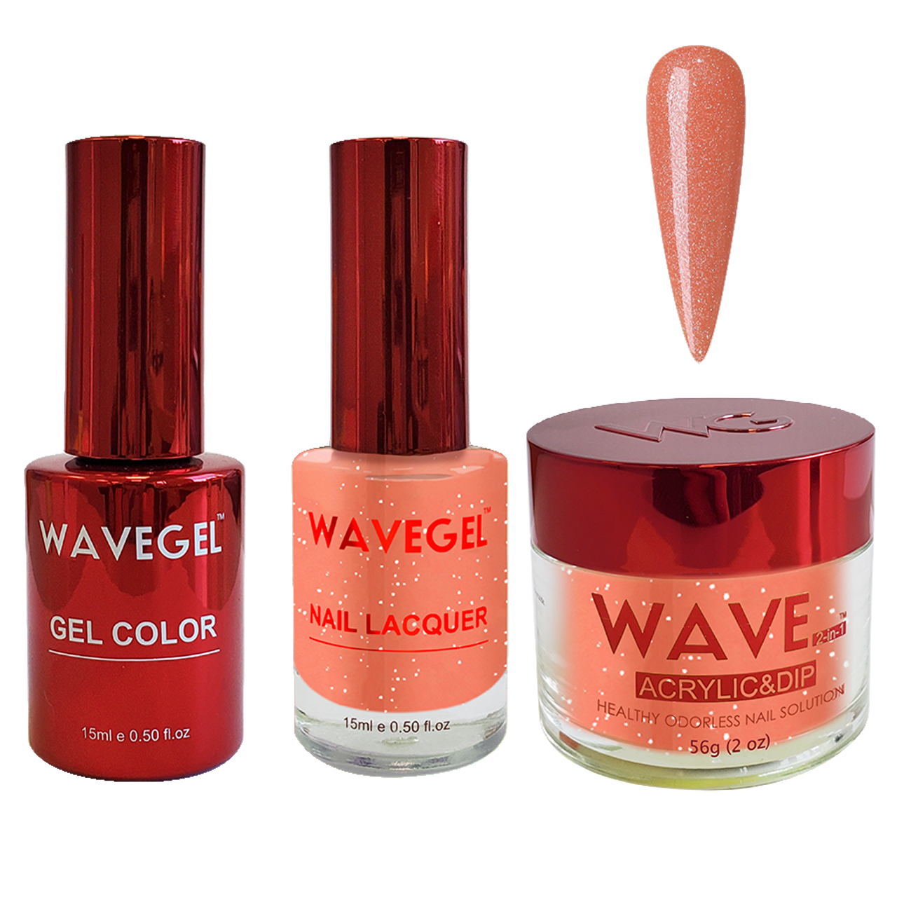 Wave Gel 4in1 Dipping Powder + Gel Polish + Nail Lacquer, QUEEN Collection, 040, Sleek