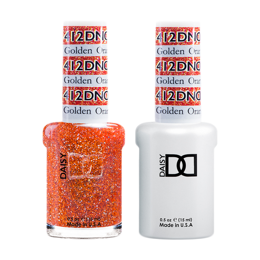 DND Nail Lacquer And Gel Polish, 412, Golden Orange Star, 0.5oz MY0924